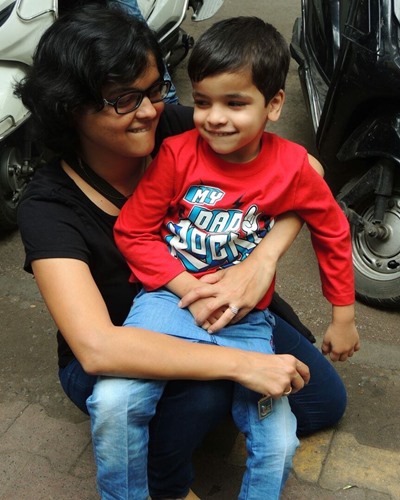 Rachana-Ranade-with-her-son-Megh-Ranade